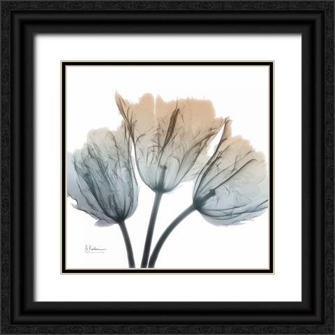 Earthy Tulips Black Ornate Wood Framed Art Print with Double Matting by Koetsier, Albert