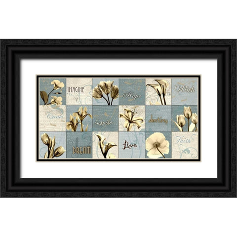 Flower Patch Black Ornate Wood Framed Art Print with Double Matting by Koetsier, Albert