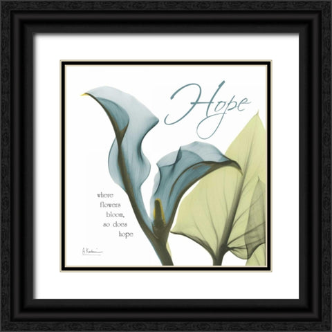 Calla Hope Black Ornate Wood Framed Art Print with Double Matting by Koetsier, Albert