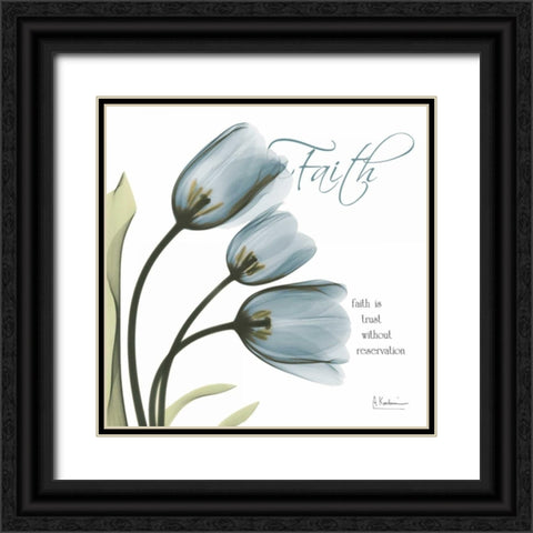 Tulips Faith Black Ornate Wood Framed Art Print with Double Matting by Koetsier, Albert