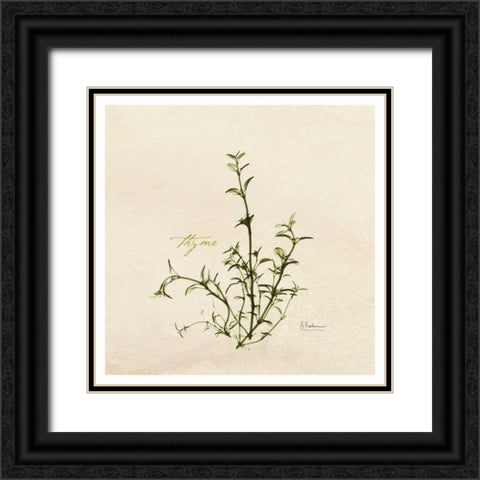 Thyme in Bloom Black Ornate Wood Framed Art Print with Double Matting by Koetsier, Albert