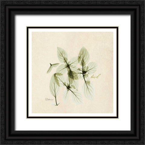 Basil in Bloom Black Ornate Wood Framed Art Print with Double Matting by Koetsier, Albert