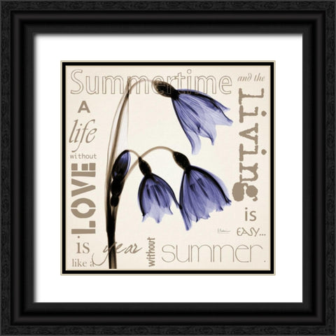 Snow drop Summer Black Ornate Wood Framed Art Print with Double Matting by Koetsier, Albert