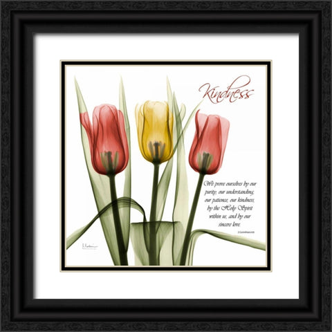 tulipsKindness Black Ornate Wood Framed Art Print with Double Matting by Koetsier, Albert