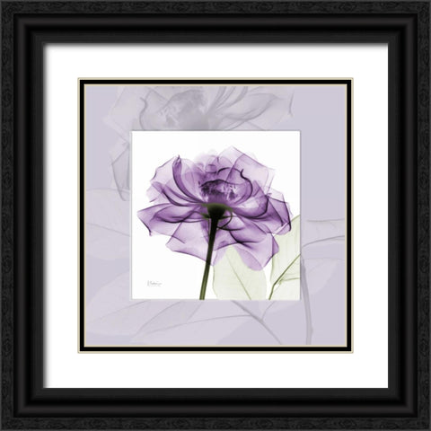 purpleRose Black Ornate Wood Framed Art Print with Double Matting by Koetsier, Albert