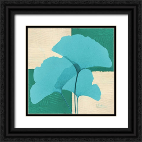 Gingko E97 Black Ornate Wood Framed Art Print with Double Matting by Koetsier, Albert