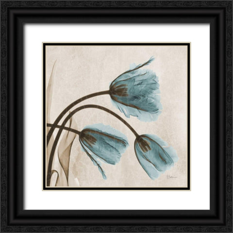 Tulips L83 Black Ornate Wood Framed Art Print with Double Matting by Koetsier, Albert