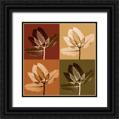 Harvest Leaves 1 Black Ornate Wood Framed Art Print with Double Matting by Koetsier, Albert