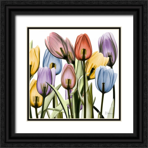 Tulipscape Black Ornate Wood Framed Art Print with Double Matting by Koetsier, Albert