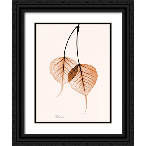 Bodhi Tree orange Black Ornate Wood Framed Art Print with Double Matting by Koetsier, Albert