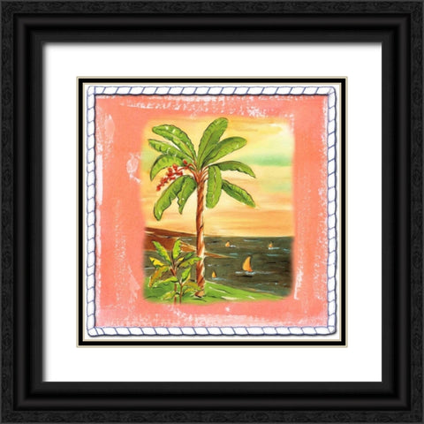 Beach-Front Banana Tree Black Ornate Wood Framed Art Print with Double Matting by Ormsby, Anne