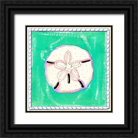 Beach Sandollar Black Ornate Wood Framed Art Print with Double Matting by Ormsby, Anne