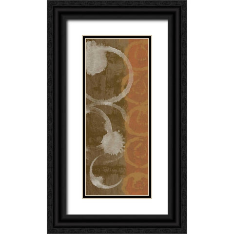 Adstract Panel 1 Black Ornate Wood Framed Art Print with Double Matting by Saunders, Alonzo
