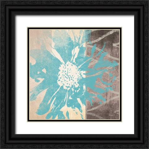 Flower Power 2 Black Ornate Wood Framed Art Print with Double Matting by Saunders, Alonzo