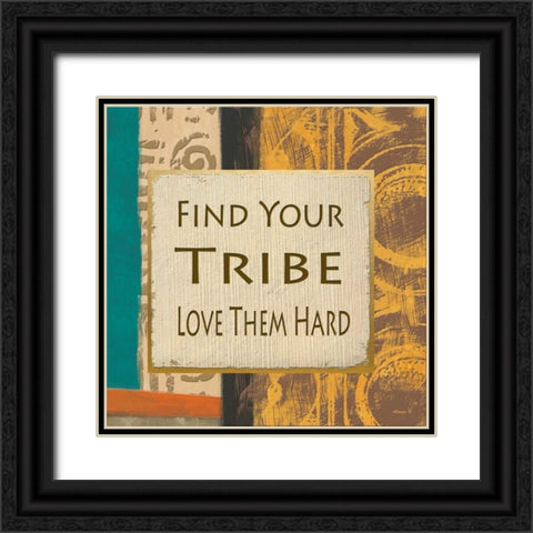 Find Your Tribe Black Ornate Wood Framed Art Print with Double Matting by Saunders, Alonzo