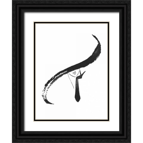 Derby Hat Black Ornate Wood Framed Art Print with Double Matting by Zyburt, Alicia