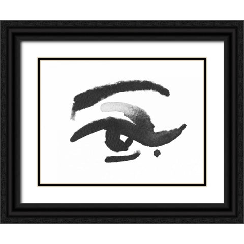 Inked Eye Black Ornate Wood Framed Art Print with Double Matting by Zyburt, Alicia