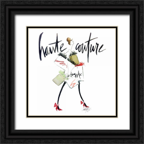 Haute Couture 2 Black Ornate Wood Framed Art Print with Double Matting by Zyburt, Alicia