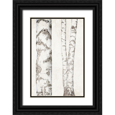 Birches 2 Black Ornate Wood Framed Art Print with Double Matting by Bailey, Ann