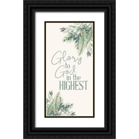 Glory To God Black Ornate Wood Framed Art Print with Double Matting by Bailey, Ann