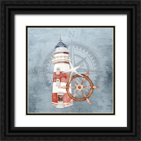 On the Coast 1 Black Ornate Wood Framed Art Print with Double Matting by Bailey, Ann