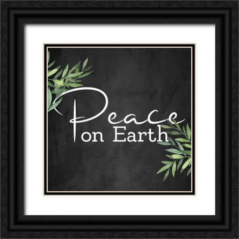 Peace on Earth Black Ornate Wood Framed Art Print with Double Matting by Bailey, Ann