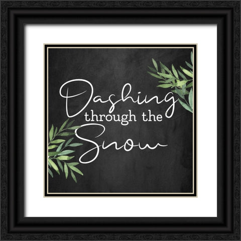 Snow Dashing Black Ornate Wood Framed Art Print with Double Matting by Bailey, Ann