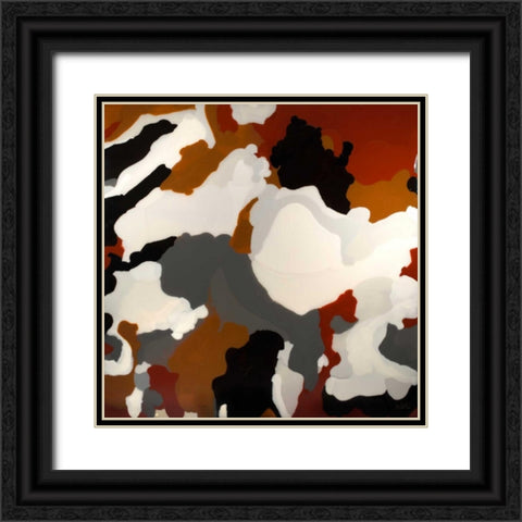 Brown Camo Black Ornate Wood Framed Art Print with Double Matting by Bilotta, Barbara