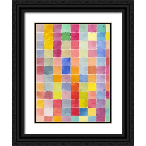 Rainbow Color Block 2 Black Ornate Wood Framed Art Print with Double Matting by Dyer, Beverly
