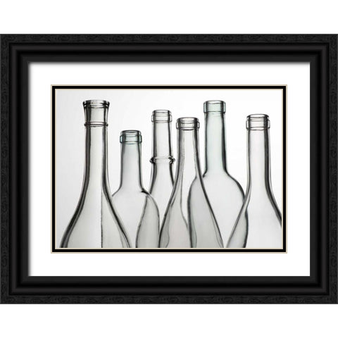 Empty Bottles Black Ornate Wood Framed Art Print with Double Matting by Seidman, Barry