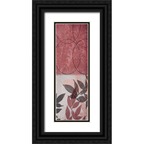 Red Leaf 2 Black Ornate Wood Framed Art Print with Double Matting by Dyer, Beverly