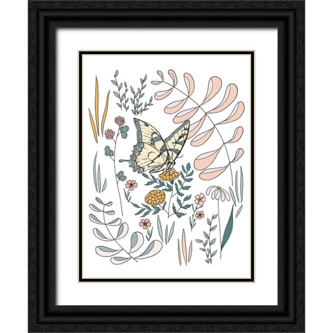 Butterfly PollinatorButterfly Pollinator Black Ornate Wood Framed Art Print with Double Matting by Sweet Melody Designs