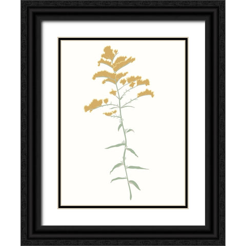 Wildflower Goldenrod Black Ornate Wood Framed Art Print with Double Matting by Sweet Melody Designs