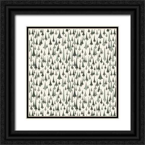 Among The Trees Pattern Black Ornate Wood Framed Art Print with Double Matting by Sweet Melody Designs