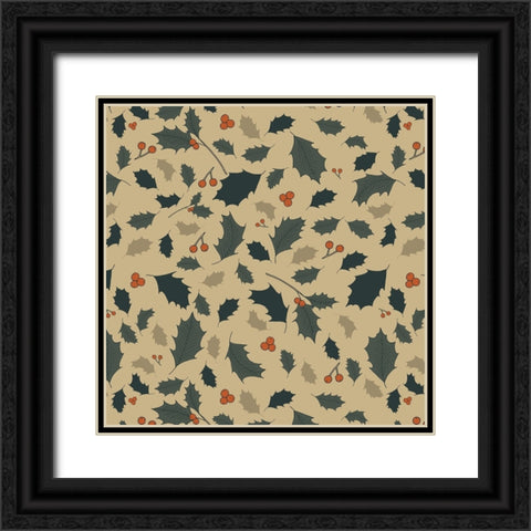 Happy Holly 1 Black Ornate Wood Framed Art Print with Double Matting by Sweet Melody Designs