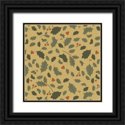 Happy Holly 2 Black Ornate Wood Framed Art Print with Double Matting by Sweet Melody Designs