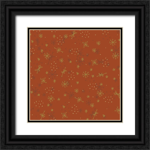 Snowfall Pattern 1 V2 Black Ornate Wood Framed Art Print with Double Matting by Sweet Melody Designs