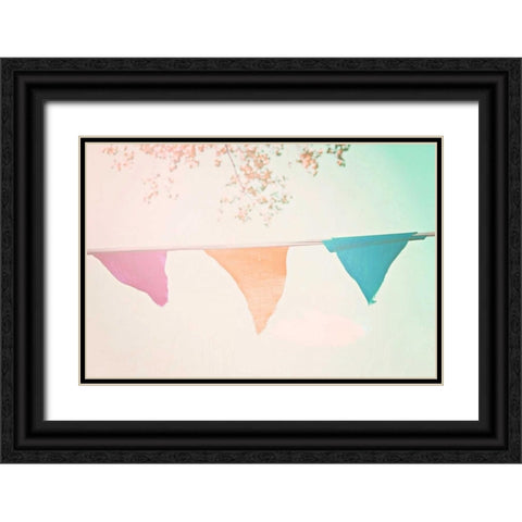 Vintage bunting hot. Black Ornate Wood Framed Art Print with Double Matting by Davis Ashley