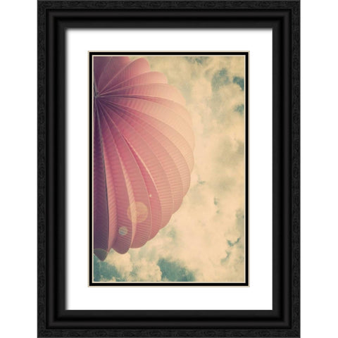 Paper Fan 2 Black Ornate Wood Framed Art Print with Double Matting by Davis Ashley