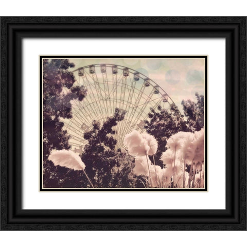 Feathery ferris Black Ornate Wood Framed Art Print with Double Matting by Davis Ashley