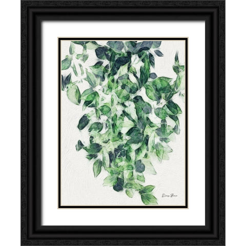 Hanging Greens 1 Black Ornate Wood Framed Art Print with Double Matting by Brown, Denise