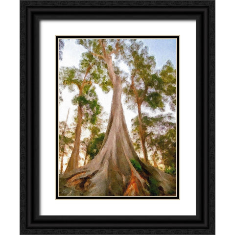 Skyscrapers Black Ornate Wood Framed Art Print with Double Matting by Brown, Denise