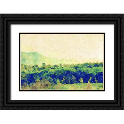 Watercolor Landscape 2 Black Ornate Wood Framed Art Print with Double Matting by Brown, Denise