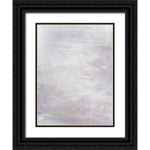 Raining In Lilac Black Ornate Wood Framed Art Print with Double Matting by Brown, Denise