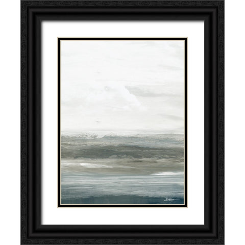 Oceanscape 1 Black Ornate Wood Framed Art Print with Double Matting by Brown, Denise
