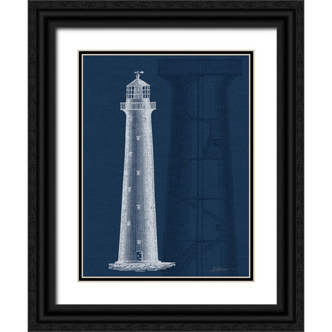 Lighthouse 1 Black Ornate Wood Framed Art Print with Double Matting by Brown, Denise