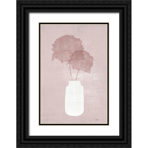 Blush Foral 1 Black Ornate Wood Framed Art Print with Double Matting by Brown, Denise