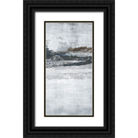 Split Exclusion 1 V2 Black Ornate Wood Framed Art Print with Double Matting by Brown, Denise
