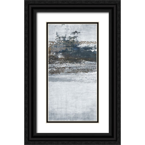 Split Exclusion 2 V2 Black Ornate Wood Framed Art Print with Double Matting by Brown, Denise