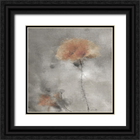 Two Poppies 2 Black Ornate Wood Framed Art Print with Double Matting by Brown, Denise